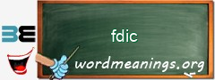 WordMeaning blackboard for fdic